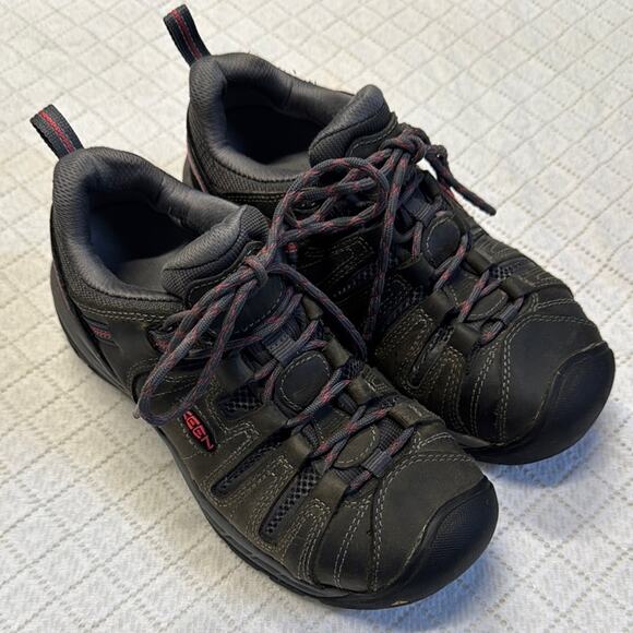 Keen Athletic Shoes Gray and Pink with Steel Toe & Dr Scholls Inserts - Picture 1 of 10